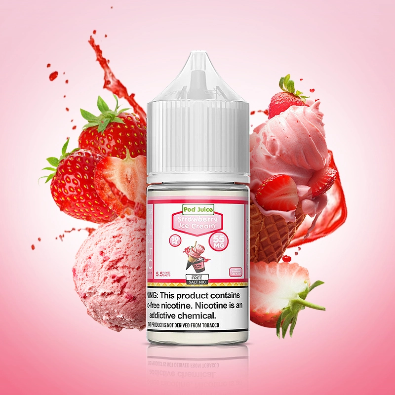 Pod Juice TFN Salt Nic – Strawberry Ice Cream 30ml