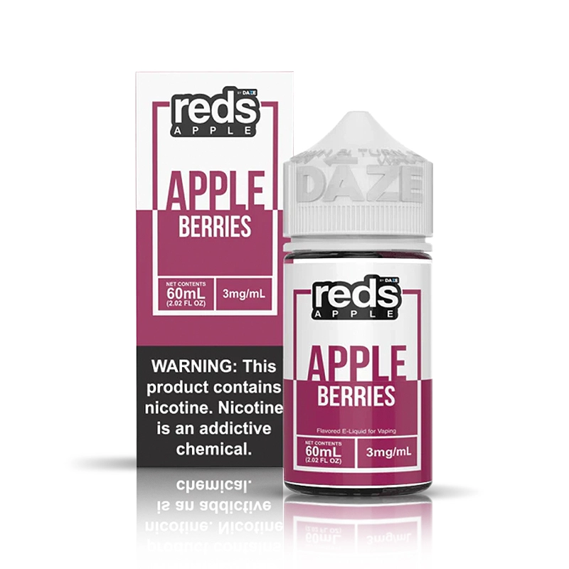 Reds Apple Berries Vape Juice, 60mL premium e-liquid with berries. Shop SurgePuff!